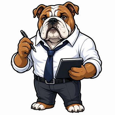 Rex the bulldog mascot for OwnerResponse.com